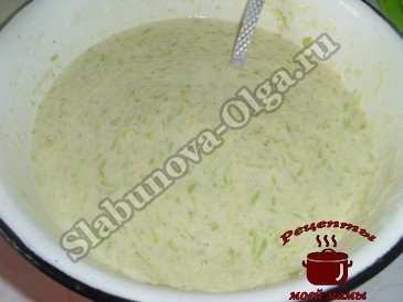 Блинчики из кабачков, готовим тесто