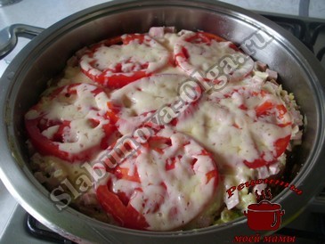 Пицца из кабачков, жарим с начинкой