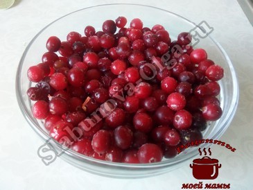 Компот из клюквы, клюква замороженная