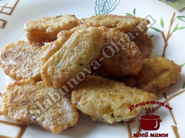 Кабачки в кляре с сыром и чесноком Кабачки в кляре с сыром и чесноком