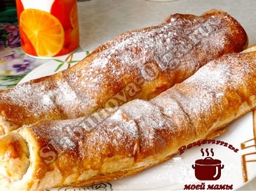 Вишневый рулет с орехами