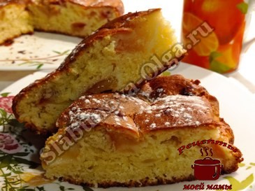 Яблочный пирог на сметане, вкусный и пышный