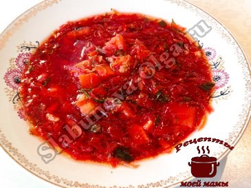 Щи из квашеной капусты со свеклой